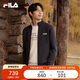 FILA 斐樂官方男子外套2025秋冬時尚基礎(chǔ)休閑通勤立領(lǐng)針織上衣