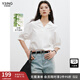 衣香麗影白色翻領(lǐng)襯衫女士2025年春裝新款法式獨特高級感抗皺上衣 本白 S