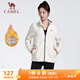 駱駝（CAMEL）立領(lǐng)抓絨衣女休閑運動(dòng)加厚保暖外套 Y23CY0L5017 米白 XL