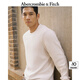 ABERCROMBIE & FITCH男裝24春秋款美式復(fù)古廓形圓領(lǐng)微華夫格紋長袖T恤KI124-4341 象牙白 M (180/100A)