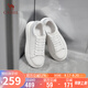 駱駝（CAMEL）板鞋女活力百搭經(jīng)典小白鞋增高厚底休閑鞋 L25S548064 白/銀 37 