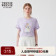 Teenie Weenie小熊女裝圓領(lǐng)T恤2025夏季新款活力運(yùn)動(dòng)休閑寬松短袖