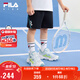 FILA斐樂兒童童裝短褲2025年夏季男小童針織五分褲 RD寶藍-NV 130