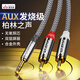 Riksoin3.5mm轉雙蓮花頭一分二音頻線(xiàn) 2RCA紅白連接線(xiàn) AUX立體聲音響線(xiàn)手機電腦電視連接音響箱功放轉換線(xiàn) 【高級灰】柏林之聲+高保真原聲音質(zhì) 1.2米