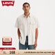 Levi's【商場同款】李維斯男士休閑復古牛仔短袖襯衫 白色 XS