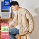 唐獅（TonLion）2023棉衣男士棒球領(lǐng)棉服夾棉外套 淺卡其 M 