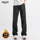 Foss Phil黑色機能風(fēng)褲男秋冬季休閑直筒高級感防風(fēng)軟殼沖鋒褲2028黑色L