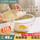 樹可帶蓋和面盆大號廚房專用食品級高硼硅玻璃揉活面碗烘焙打蛋發(fā)奶油