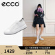 愛步（ECCO） 板鞋女 牛皮輕盈厚底增高小白鞋 街頭ACE女鞋856813 白色37