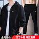 耐克（NIKE）運(yùn)動套裝男裝 2025秋季新款潮流時尚夾克外套 薄款梭織長褲兩件套 熱售/DD4747-010+FB7498-010 L /175