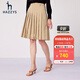 哈吉斯（HAZZYS）女裝 春秋款季通勤顯瘦a字百褶裙ABQST03AT04 米色BI S (155/68A 36)