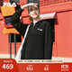 FILA 斐樂(lè )官方連衣裙2025年秋季新品長(cháng)款連帽打底衛衣長(cháng)裙子 正黑色-BK L 170/88A/L