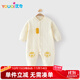 優(yōu)奇嬰兒連體衣保暖春秋款夾棉秋裝新生兒衣服寶寶外出哈衣加厚秋冬季