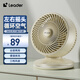 海爾（Haier）桌面循環(huán)扇USB電風(fēng)扇可充電臺式小型風(fēng)扇臺壁兩用大容量電池輕音電扇臥室廣角搖頭掛壁扇 【左右搖頭】普通款LSF-CE101(W)