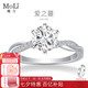 MoLi河南人工培育鉆石18K金六爪扭臂求婚鉆戒指婚戒大克拉上海IGI證書 18k金培育鉆DVVS/3EX上海IGI證書 1克拉
