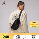 NIKE JORDAN 耐克AJ腰包男女運(yùn)動(dòng)胸包戶(hù)外跑步手機(jī)收納包 正黑色／金色 8/20【36*12*8cm 約3.5L】