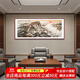 質(zhì)覺(jué)新中式泰山日出掛畫(huà)國畫(huà)旭日東升客廳裝飾畫(huà)山水畫(huà)靠山圖東墻壁畫(huà) A-泰山日出 300*100cm【宣紙國畫(huà)+手工裝裱】 直角實(shí)木邊框-咖啡色