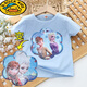 G.DUCKKIDS純棉女童短袖T恤夏季薄款愛莎變色亮片衣服寶寶艾莎上衣兒童夏裝 藍(lán)色-23愛沙短l袖 艾莎變安娜-兒童節(jié)禮物 110 cm-兒童節(jié)禮物