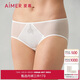 愛慕內(nèi)褲女蕾絲薄款網(wǎng)紗性感平角內(nèi)褲恬靜之夜AM239361白色165