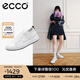 愛步（ECCO）板鞋女 增高厚底簡(jiǎn)約百搭平底鞋牛皮休閑鞋 街頭856813 白色85681350874 37