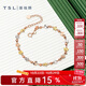 謝瑞麟（TSL）18K金玫瑰金手鏈女幸運(yùn)花彩金手鏈?zhǔn)诛椝团袮E118 定價(jià)類(lèi) 16+3cm