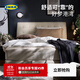 宜家（IKEA）庫佳頓臥室家具皮藝雙人床軟包床主臥大床 灰白180x200cm