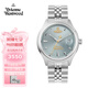 薇薇安·威斯特伍德（Vivienne Westwood）西太后手表小碎冰藍白女士石英腕表鋼帶生日送女友七夕情人節(jié)禮物 冰川藍【小號冰藍】 VV311LBLSL 29mm