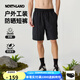 諾詩蘭男式短褲25夏季新款戶外休閑防曬防潑水5分褲大容量工裝短褲男 純黑色 170