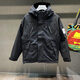 GUANGAN AEPE2025新款防寒服連帽羽絨服男冬季保暖沖鋒衣夾克外套青少年大學(xué)生 黑色 L 適合130-150斤