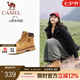 駱駝（CAMEL）【王俊凱同款】馬丁靴男秋冬2025新款大黃靴女戶外工裝靴登山鞋子 GF122W7790 黃金（女款） 37