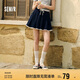 森馬（Semir）半身裙女蕾絲花邊百褶裙溫柔俏皮2025夏季松緊腰短裙107425120005