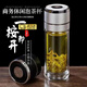 OIMG水杯茶杯分離杯男士個(gè)人專用車載泡茶玻璃一鍵開蓋耐熱防爆高硼硅 耐高溫硼硅玻璃杯鋼化防摔-500ml