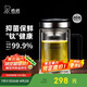 希諾抗菌玻璃杯雙層高檔車載辦公水杯男鈦杯帶手柄泡茶杯子XN-9005KT