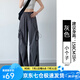 蘿美醬工裝褲女夏季戶(hù)外美式?jīng)_鋒小個(gè)子夏天闊腿登山褲子速干運(yùn)動(dòng)褲速腳 灰色小個(gè)子款【夏季薄款】 S 【建議80-100斤】