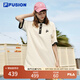 FILA FUSION斐樂(lè)潮牌女子連衣裙夏時(shí)尚寬松簡(jiǎn)約POLO領(lǐng)連身裙 乳糖色-BG L （170/88A/L）