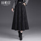 絲柏舍印花垂感大擺裙女2025秋裝新款高腰顯瘦中長(cháng)款半身裙