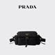 PRADA/普拉達【明星同款】女士Prada Explore 中號Re-Nylon單肩包 黑色-預售