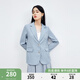 秋水伊人春秋新款藍(lán)色西裝外套女裝簡(jiǎn)約氣質(zhì)西裝H型通勤大氣西裝外套女 藍(lán)色 S