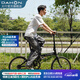 大行（DAHON）D6折疊自行車20英寸6速入門級折疊車成人學生通勤休閑單車KBC061 麗面黑