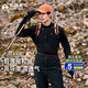 拓路者（Pioneer Camp）長(zhǎng)袖t恤男士秋季透氣抓絨衣半高領(lǐng)舒適打底衫搖粒絨內(nèi)膽薄款上衣 黑色（全拉鏈） XL