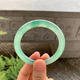 藍翠緣 玉手鐲翡翠手鐲a貨女士天然緬甸A貨糯冰種圓條真玉手鐲子 圈口55-56【天然A貨證書(shū)+禮盒】