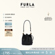 芙拉（FURLA）【七夕禮物】SFERA牛皮迷你時(shí)髦高級(jí)感女士單肩斜挎包抽繩水桶包 黑色
