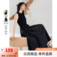 梵希蔓黑色法式優(yōu)雅超好看連衣裙女2025年春夏季裝百搭顯瘦小黑裙 M5685 黑色 L