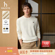 哈吉斯（HAZZYS）男裝 秋款【張晚意明星同款】簡(jiǎn)約休閑男上衣PHIZ圓領(lǐng)基礎(chǔ)衛(wèi)衣男 乳白色CR XL （180/100A 50）
