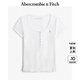 ABERCROMBIE & FITCH女裝25夏新款經(jīng)典小麋鹿修身短袖T恤KI139-5271 白色 M (165/96A)