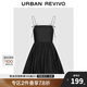 UR2024秋季新款女裝甜酷蝴蝶結(jié)小黑裙吊帶連衣裙UWU740109