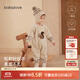 babylove嬰兒連體衣春秋款純棉保暖毛衣外出哈衣寶寶針織衣服琥珀茶棕 琥珀茶棕 100cm