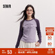 森馬（Semir）長(cháng)袖T恤女拼色插肩袖小狗套頭衫鹽系潮冬季抓毛衣服101724101010