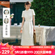 Olrain歐芮兒蕾絲小眾短袖兩件套裝裙2025新款法式浪漫時尚套裝女 米白色 M