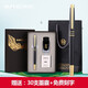 英雄（HERO） 3803學生用三年級小學生男女孩初學者正姿硬筆練字書寫暗尖財務筆送禮墨水筆套裝刻字 曜黑（墨囊+墨水禮盒）